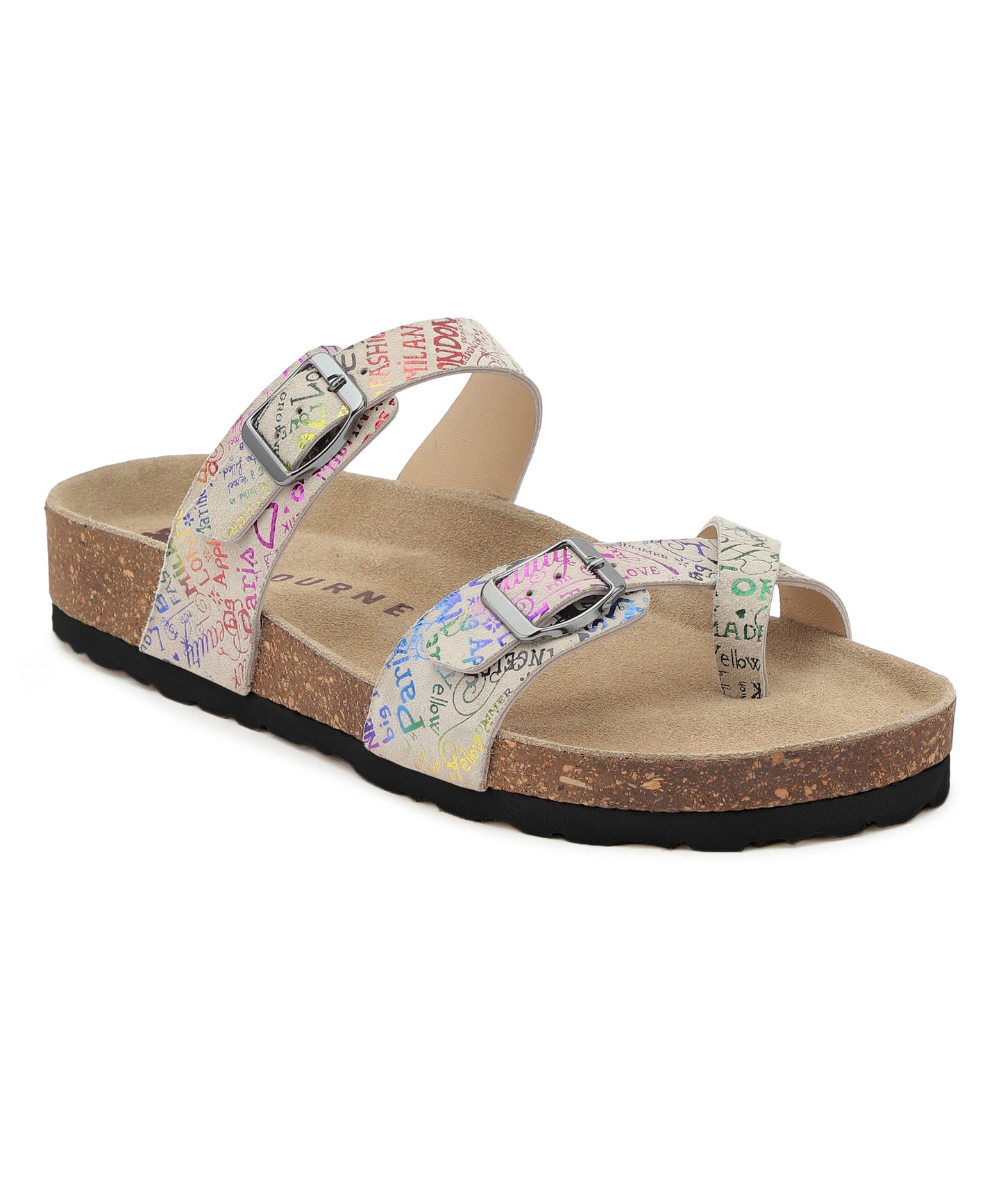 Tribe Women's Multi-Strap Sandals (Glitter GBR)