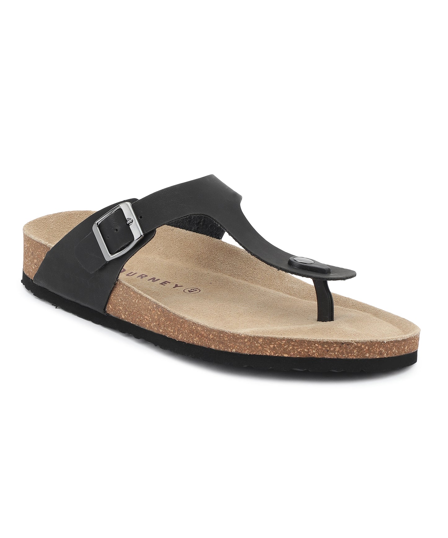 Nivera 2.0 Men’s Cork Footbed Thong Sandal (Black)