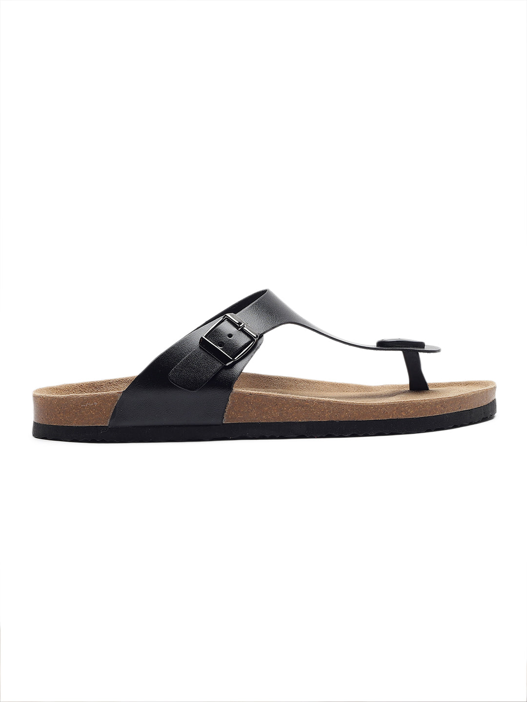 Nivera Men's Leather Thong Sandals (Black)