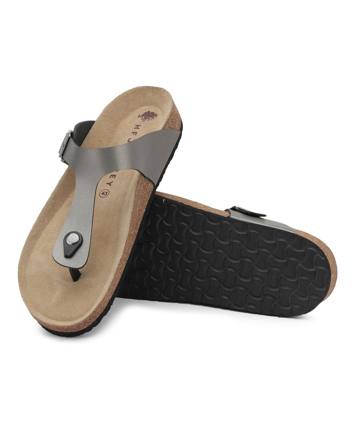 Nivera 2.0 Men’s Cork Footbed Thong Sandal (Pewter)