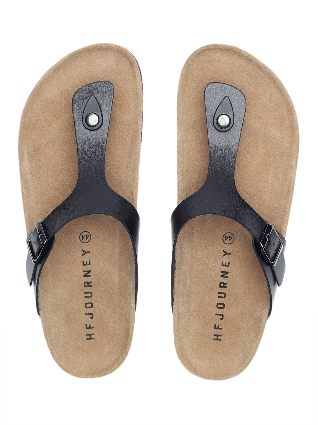 Nivera Men's Leather Thong Sandals (Black)