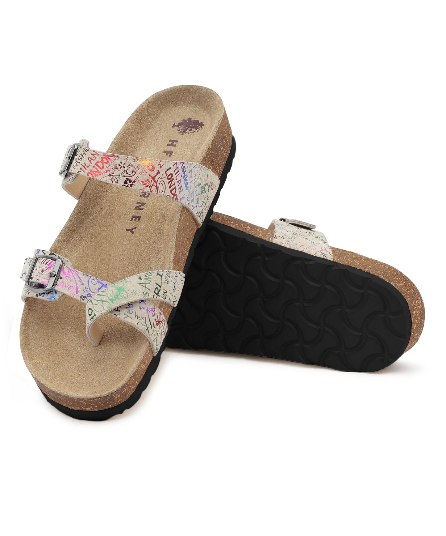 Tribe Women's Multi-Strap Sandals (Glitter GBR)