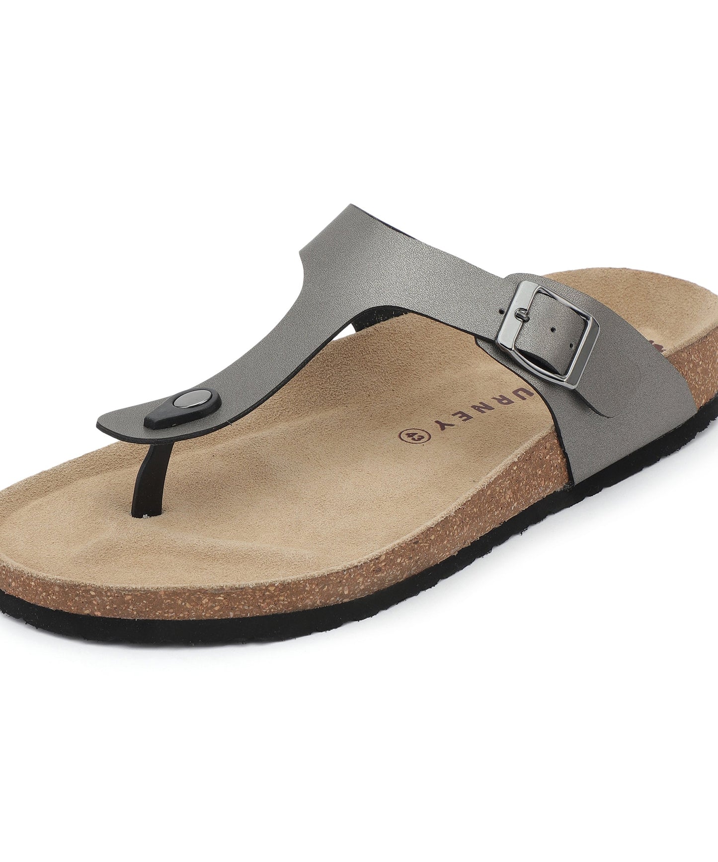 Nivera 2.0 Men’s Cork Footbed Thong Sandal (Pewter)