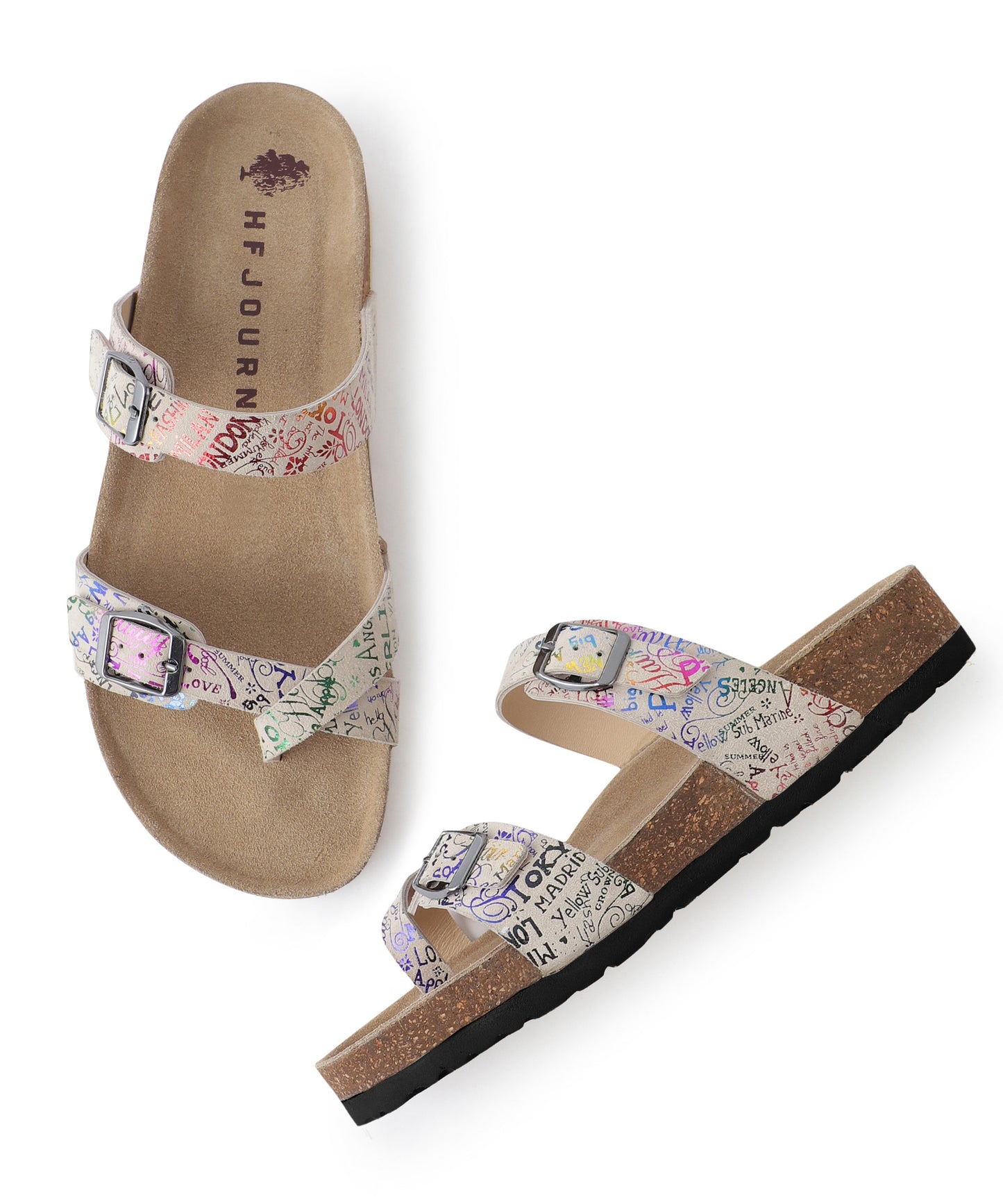 Tribe Women's Multi-Strap Sandals (Glitter GBR)