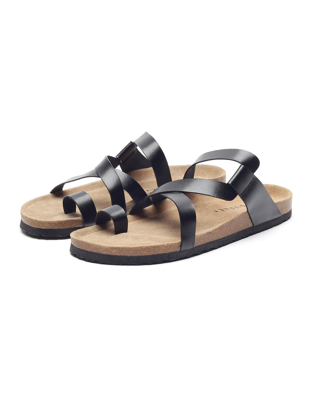 NietZ Men's Multi-Strap Sandals (Black)