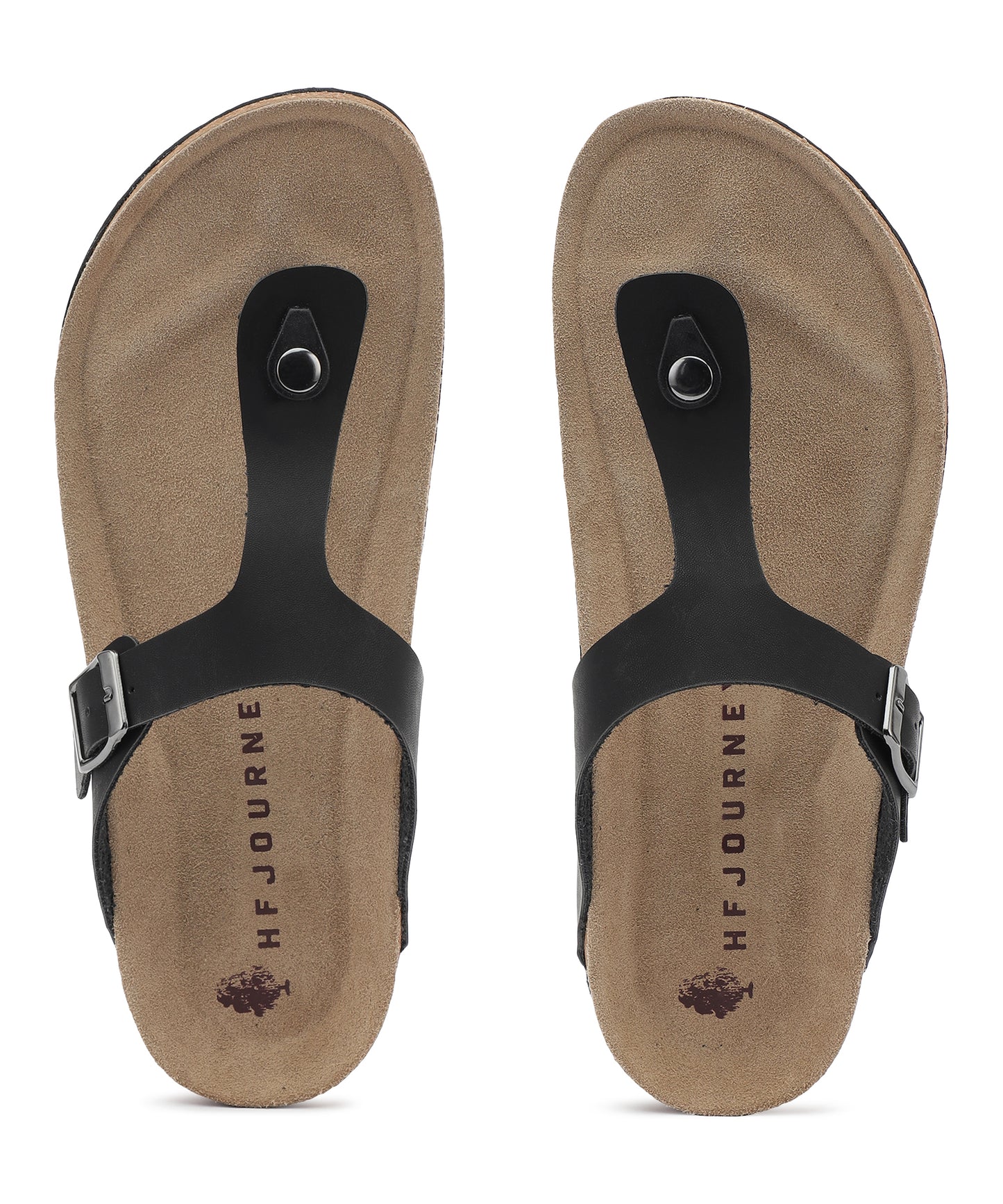 Nivera 2.0 Men’s Cork Footbed Thong Sandal (Black)