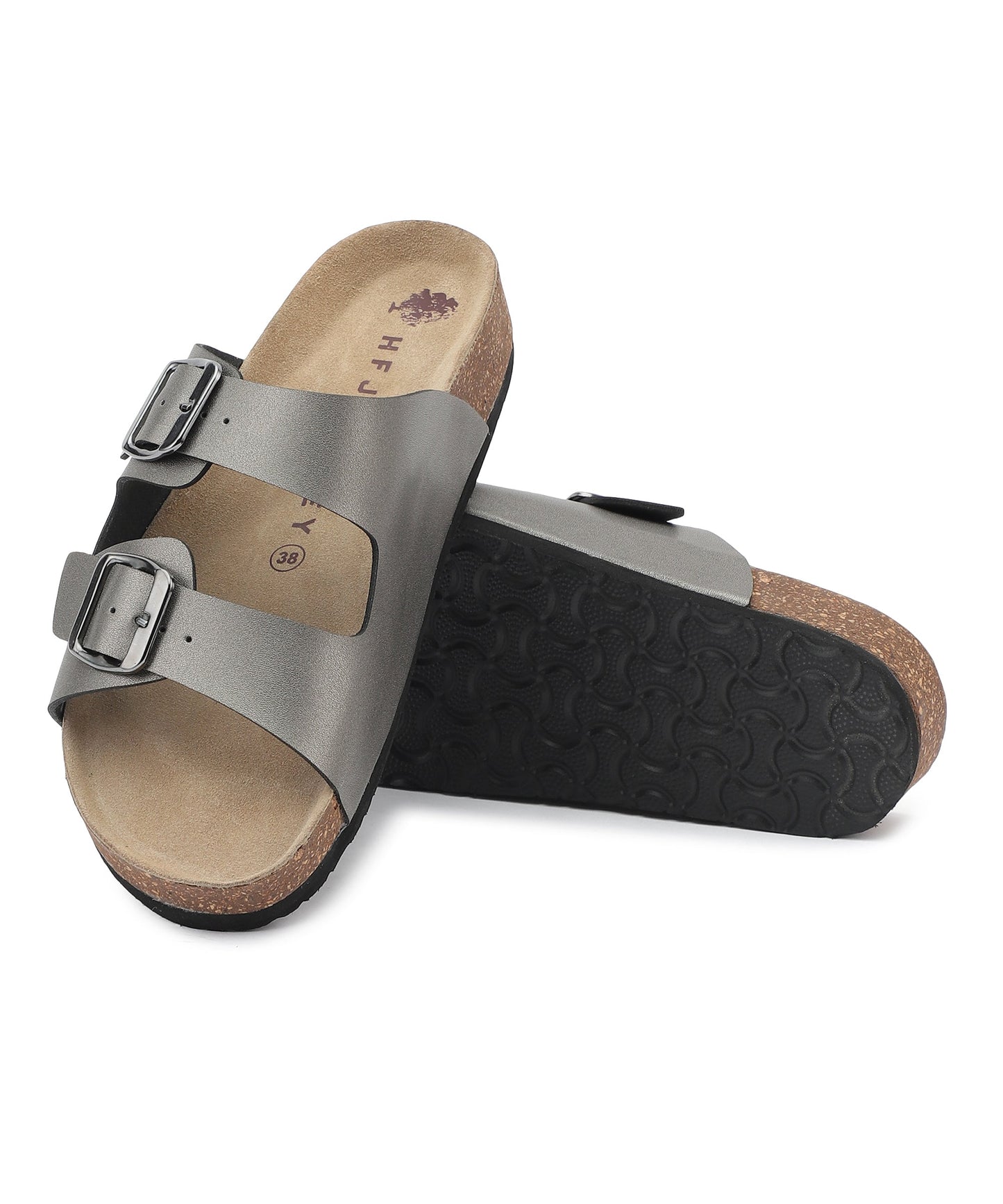 Amelia 2.0 Women's Two Strap Sandals (Pewter)